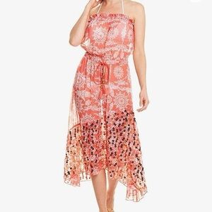 Ramy Brook Cianna Strapless Sequined Dress Swim Cover-Up - Size Medium